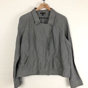 Eileen Fisher Gray Shirt Jacket Sz XL